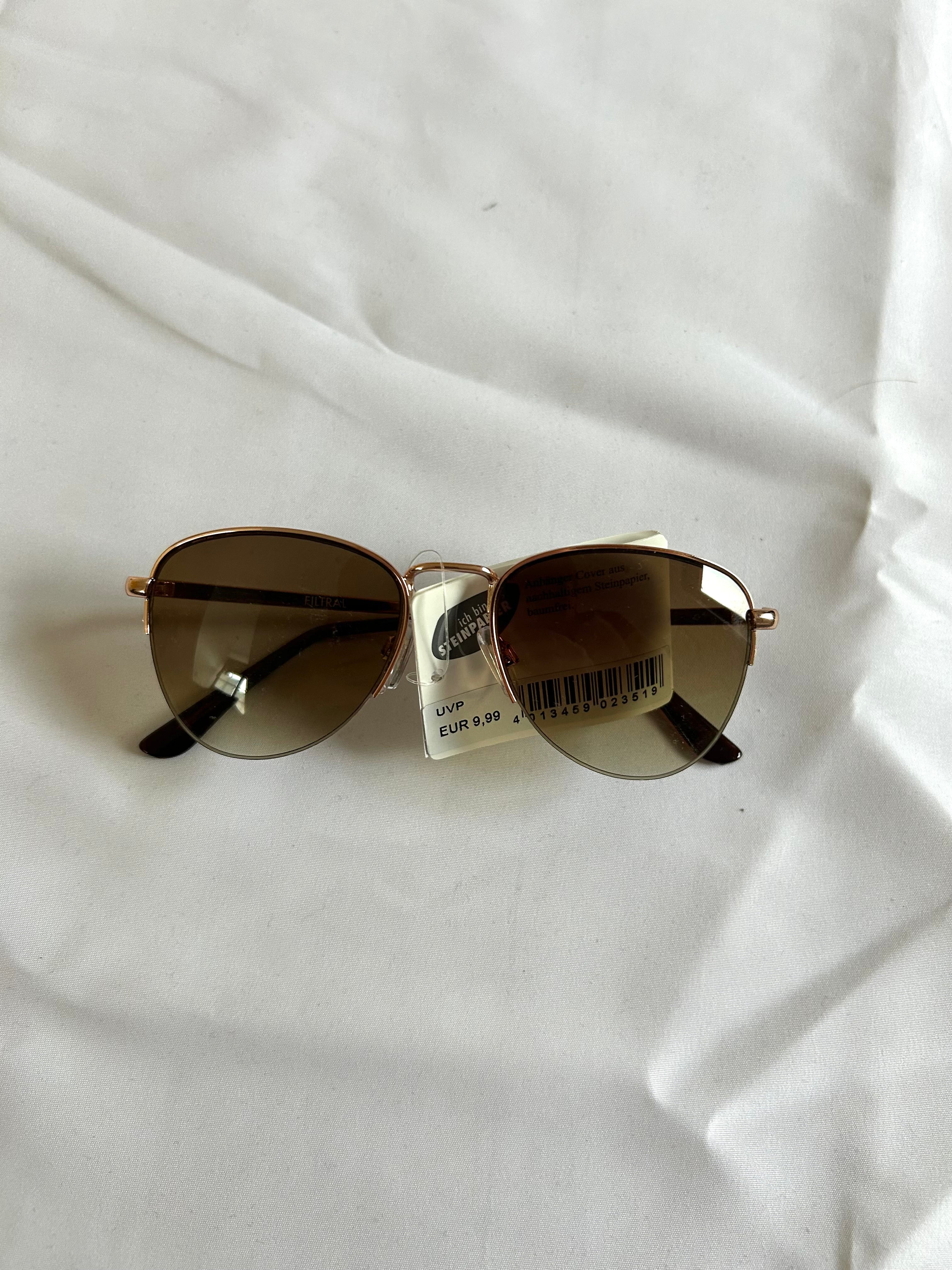 Goldene Piloten Sonnenbrille